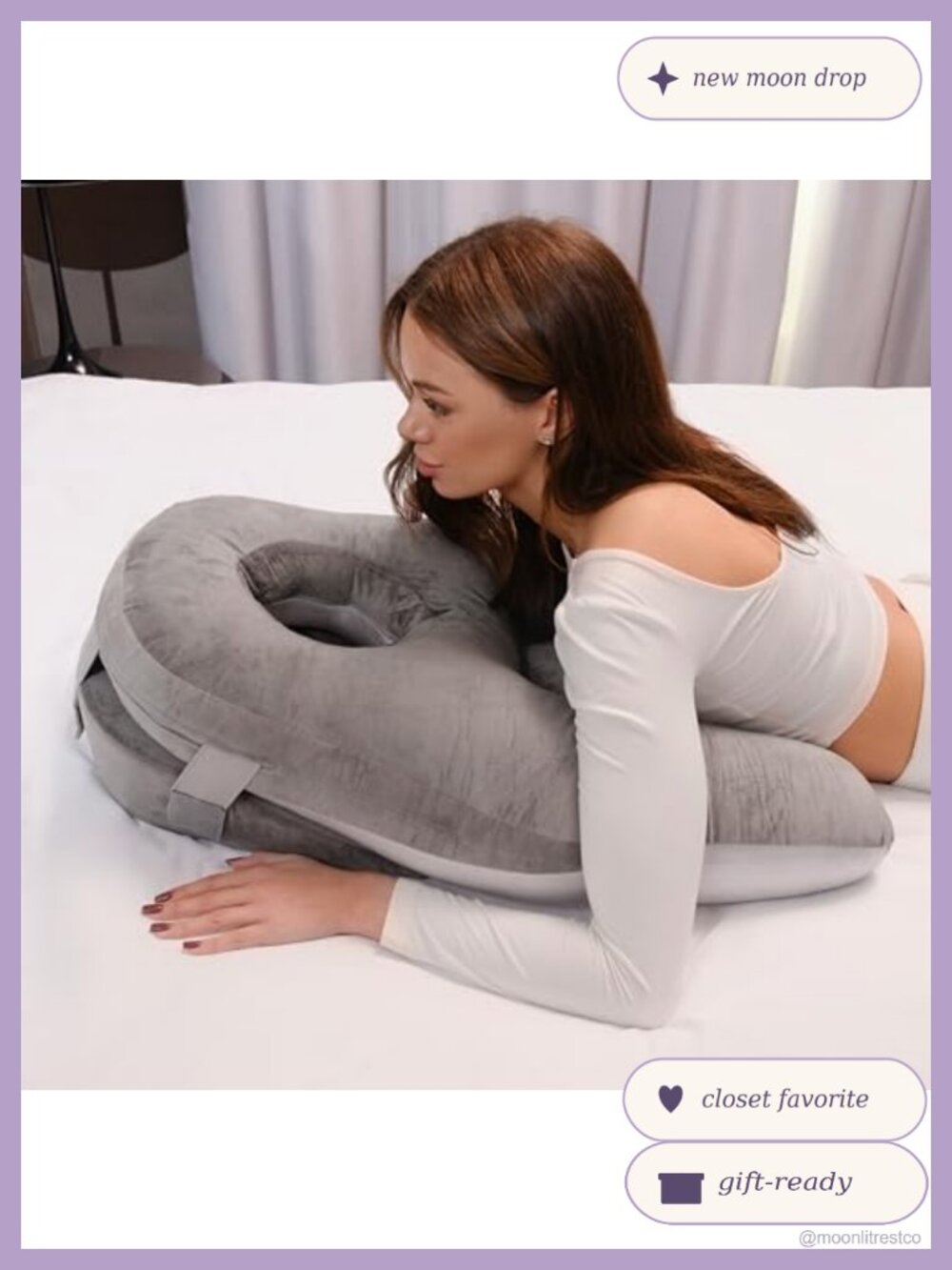 Face Down Pillow After Eye Surgery Prone Memory Foam Washable Cover